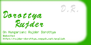 dorottya rujder business card